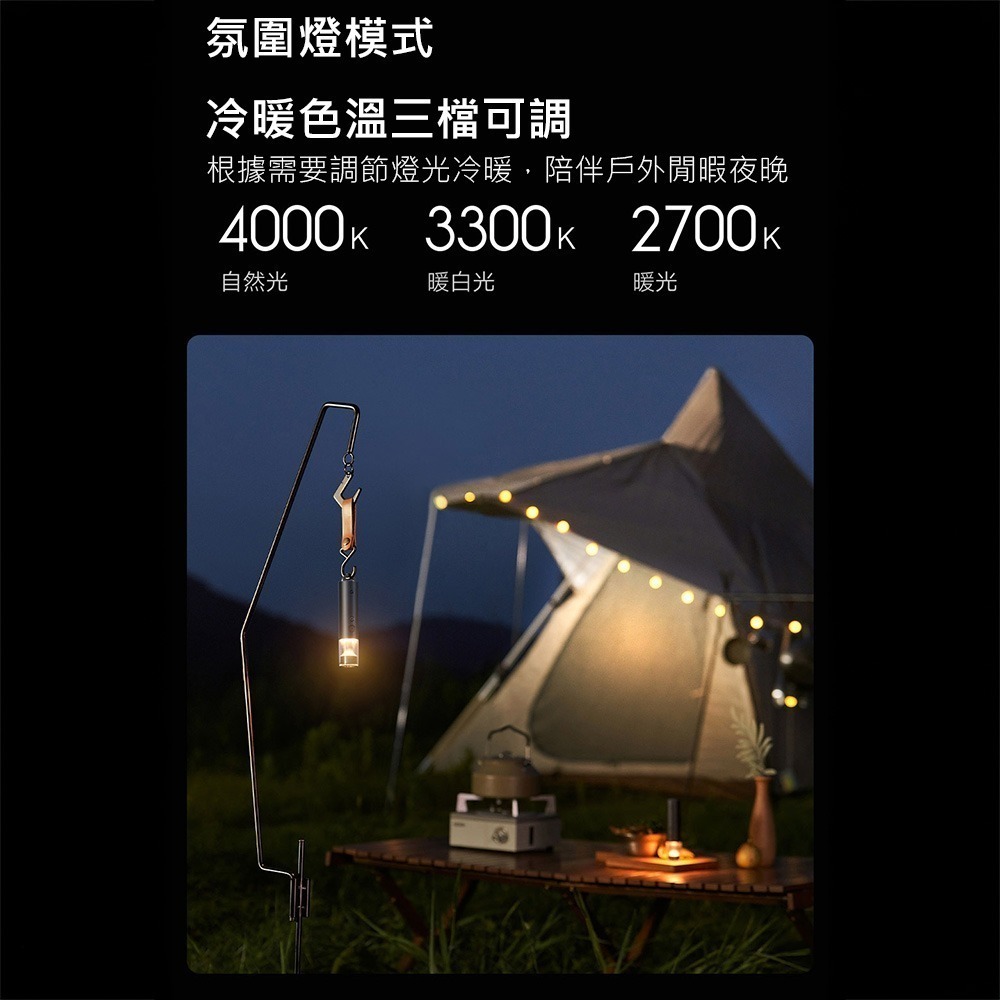 米家多功能便攜手電筒 氛圍燈 照明燈 手電筒 戶外露營照明燈 呼吸燈-細節圖6