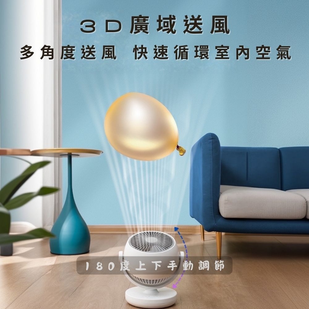 小達桌面循環扇(插電款) 小米有品 循環扇 USB風扇 桌面扇 桌扇 空氣循環扇 渦輪 靜音扇-細節圖5