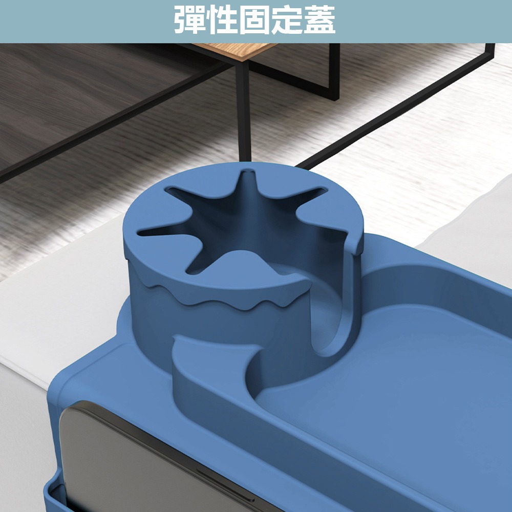 沙發扶手杯架 耐髒 防漏 硅膠杯架 收納 懶人托盤 沙發杯架 防滑 零食收納 側袋-細節圖3