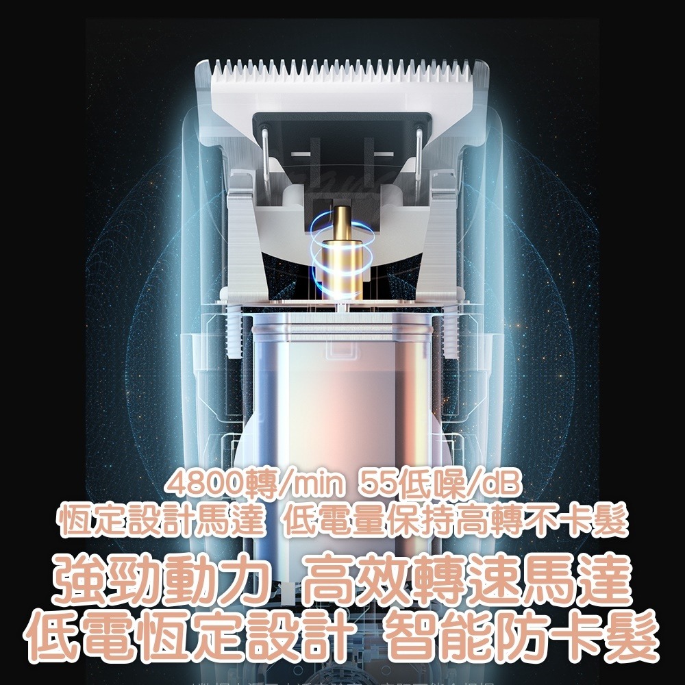 小適電動理髮器 石墨黑C4 剃髮刀 電動推剪 電剪 理髮器 推子 電推剪-細節圖4