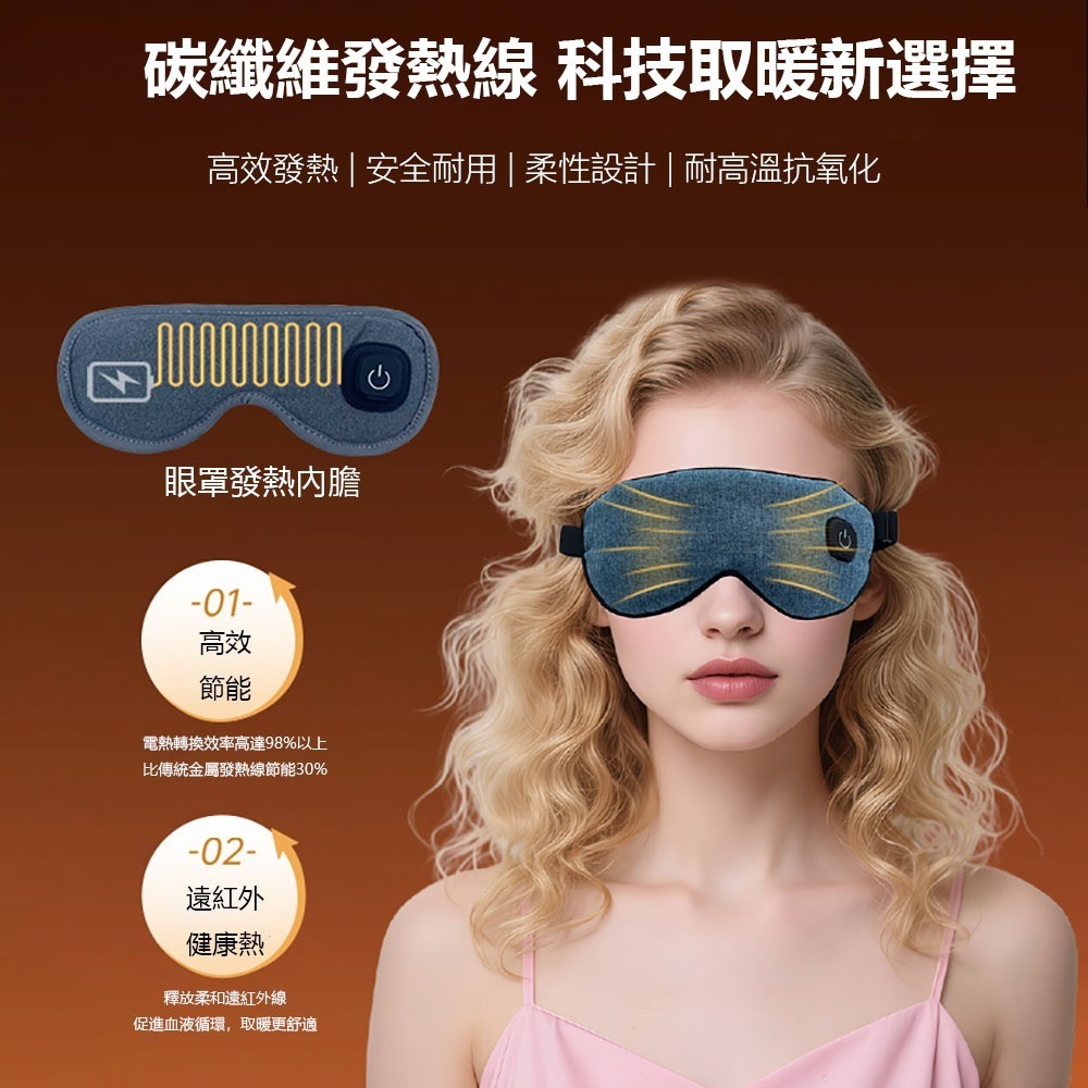 智能電熱艾草熱敷眼罩 眼罩 睡眠眼罩 遮光 熱敷 遮光眼罩 可調節 助眠 可調節-細節圖3
