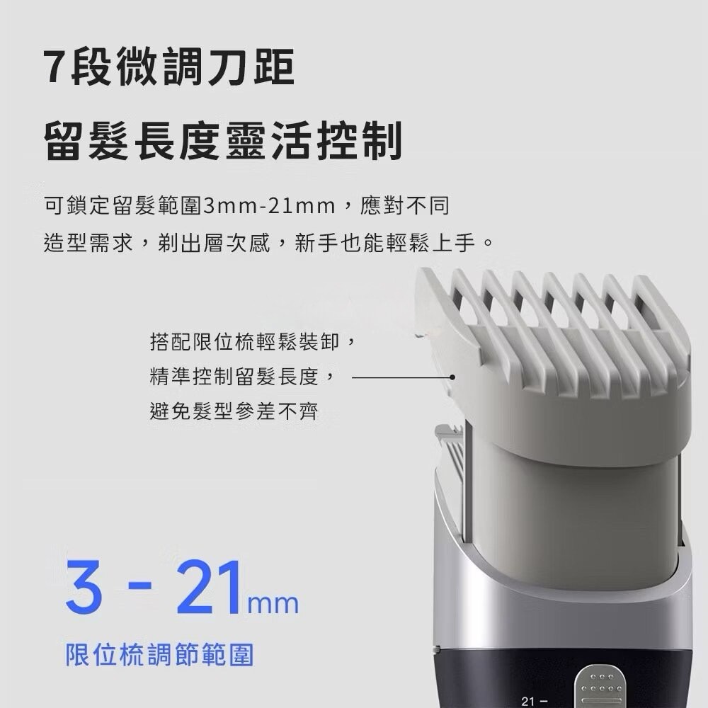 DocoLab電動理髮器Turbo版 小米有品 推剪 剃髮器 修髮器 電剪 理毛 剃頭 男士剪髮 長續航-細節圖4