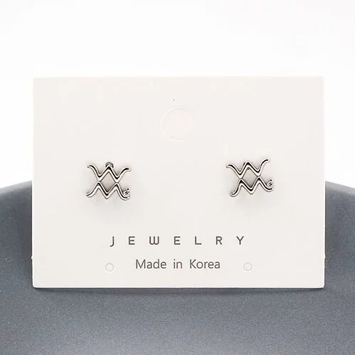 -舉飾無雙-304L不鏽鋼×韓國十二星座×水瓶座×耳釘-細節圖3