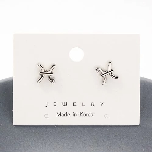 -舉飾無雙-304L不鏽鋼×韓國十二星座×雙魚座×耳釘-細節圖3