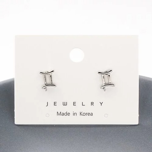 -舉飾無雙-304L不鏽鋼×韓國十二星座×雙子座×耳釘-細節圖3