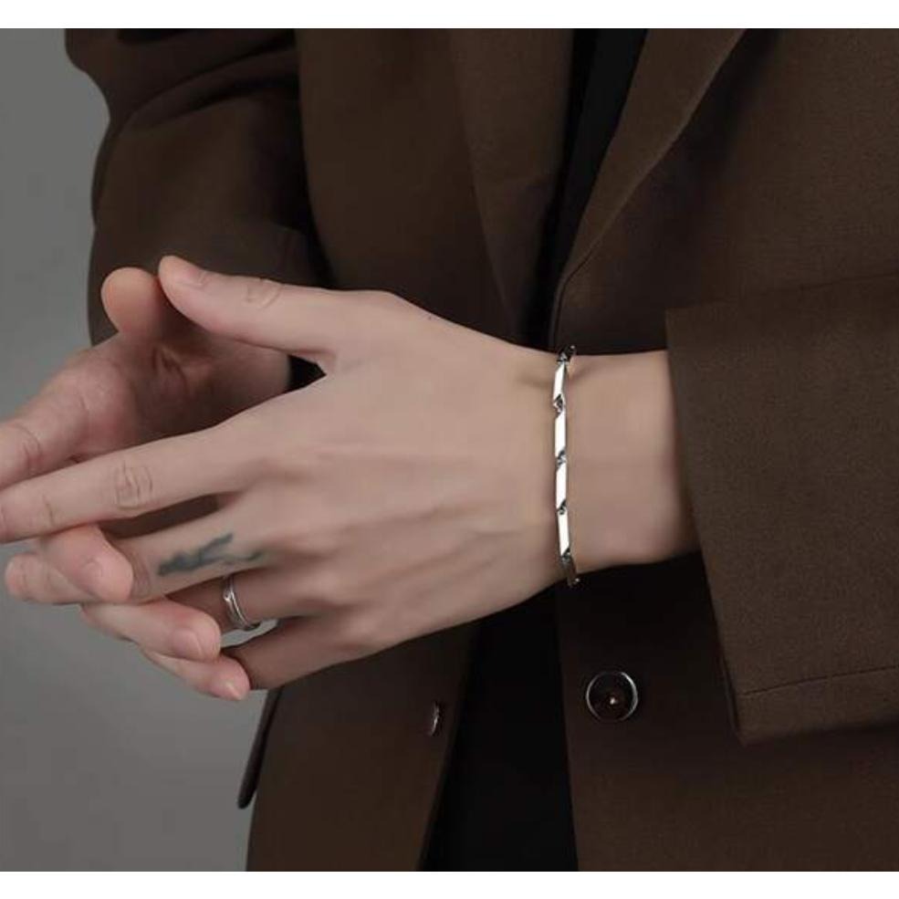 -舉飾無雙-304L不鏽鋼×龐克極簡風格×金屬手鍊-細節圖2