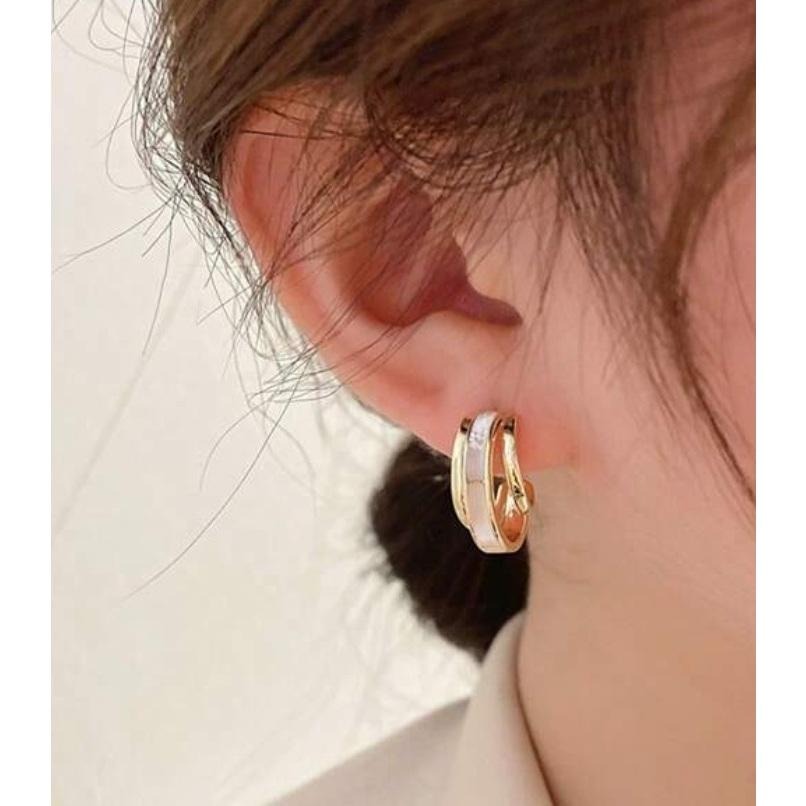 -舉飾無雙-925銀飾×304L不鏽鋼C形設計空心×耳環-細節圖4