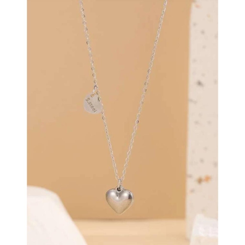 -舉飾無雙-304L不鏽鋼×字母心形×吊墜項鍊-細節圖2