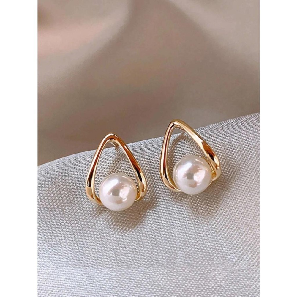 -舉飾無雙-304L不鏽鋼×三角形珍珠×耳環-細節圖2