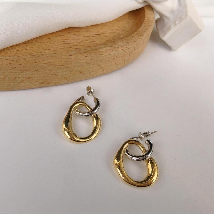 -舉飾無雙-316L鈦鋼×歐美雙色可拆式×吊墜耳環-細節圖2