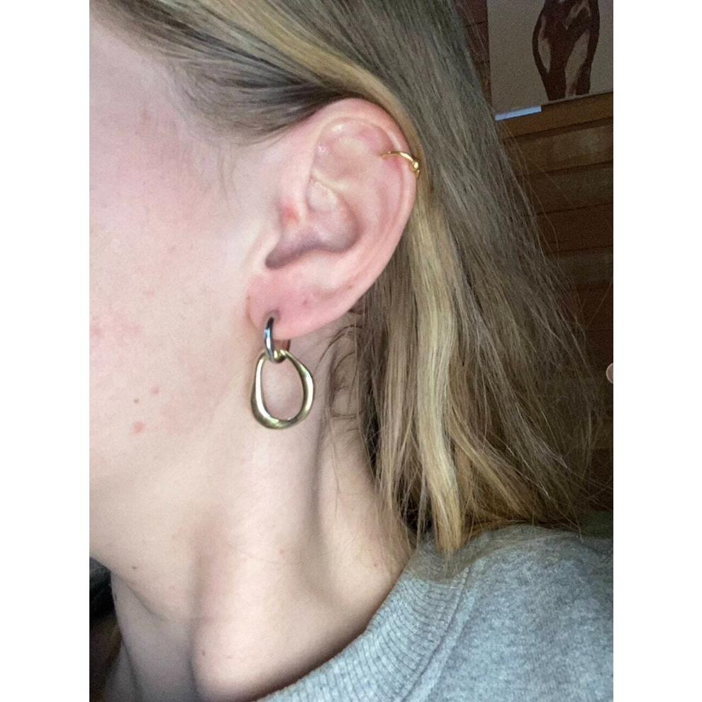 -舉飾無雙-316L鈦鋼×歐美雙色可拆式×吊墜耳環-細節圖6