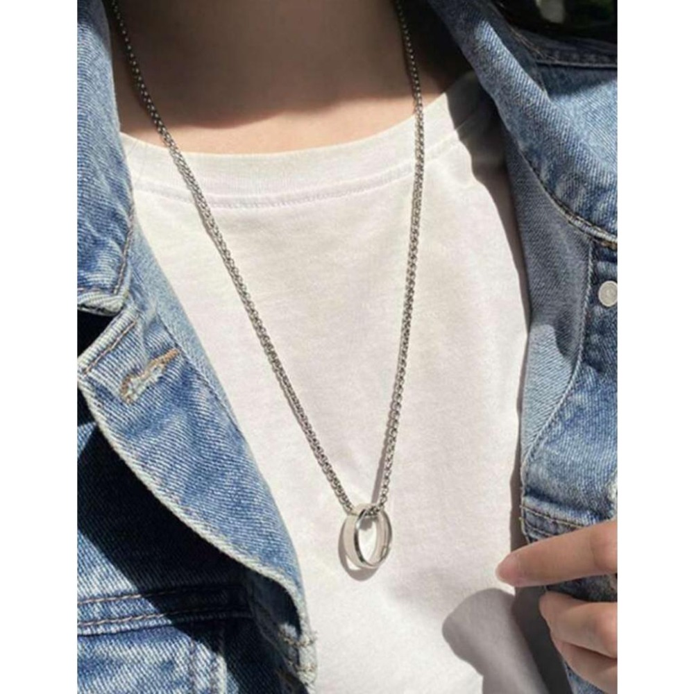 -舉飾無雙-316L鈦鋼×戒指×吊墜項鍊-細節圖6