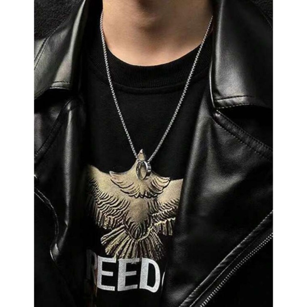 -舉飾無雙-316L鈦鋼×戒指×吊墜項鍊-細節圖7