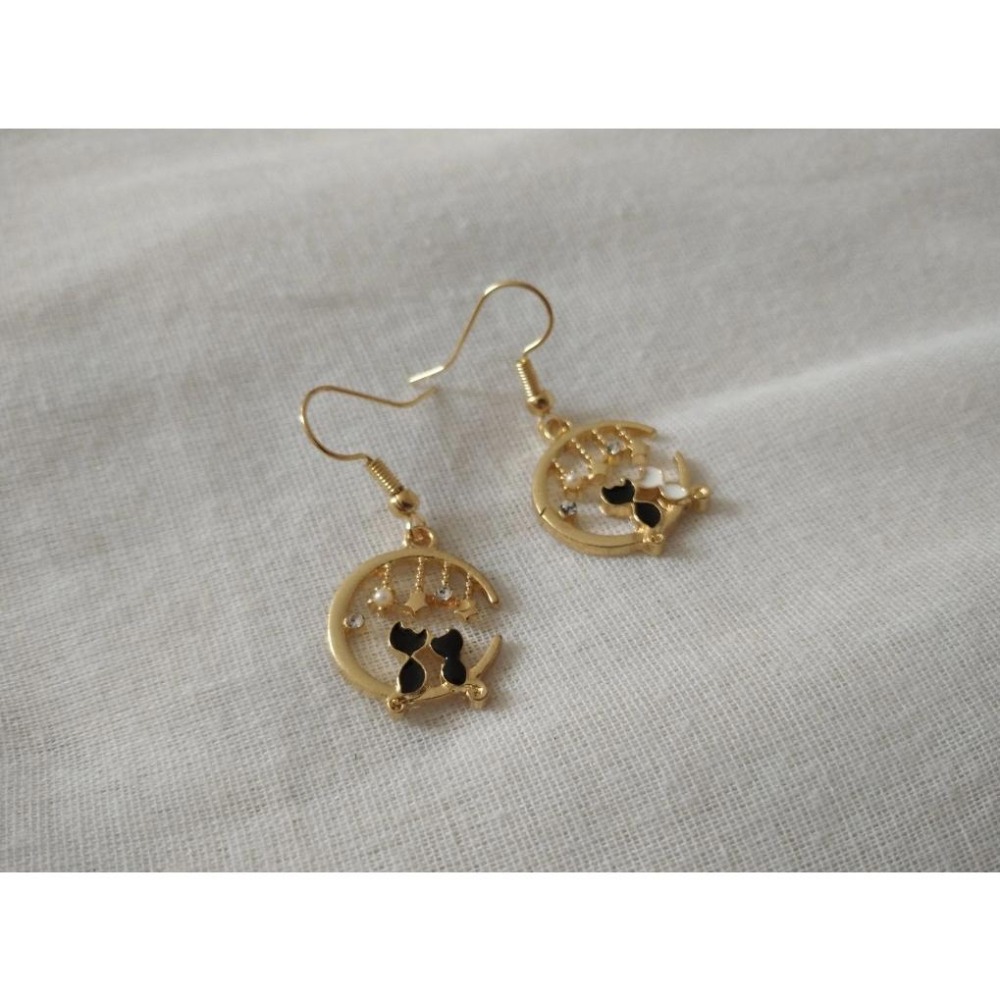 -舉飾無雙-月亮星星和貓形×耳環-細節圖5