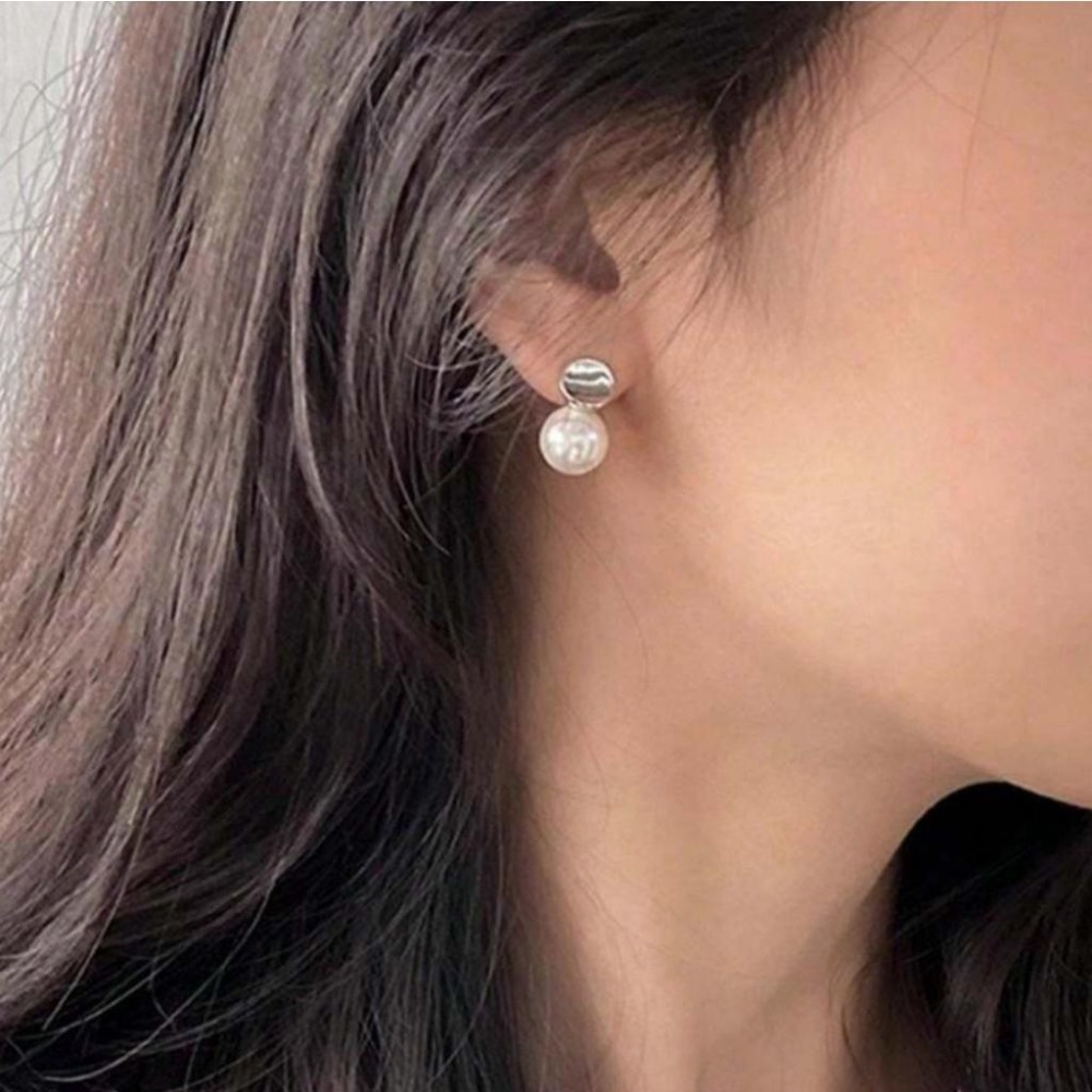 -舉飾無雙-316L鈦鋼×中空設計珍珠×耳環-細節圖3