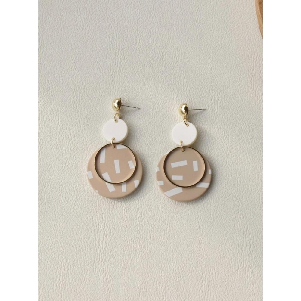 -舉飾無雙-圓形設計×吊墜耳環-細節圖2