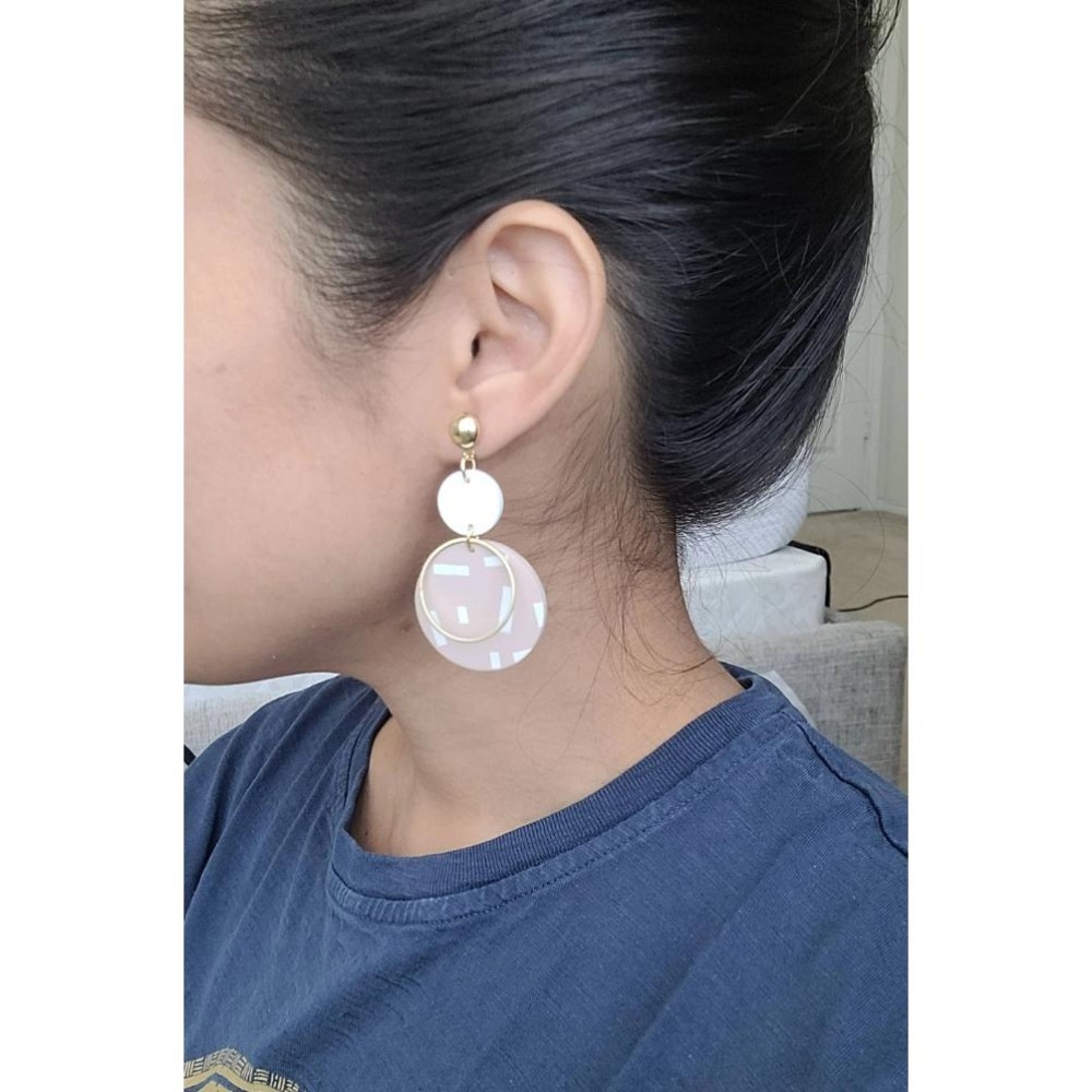 -舉飾無雙-圓形設計×吊墜耳環-細節圖5