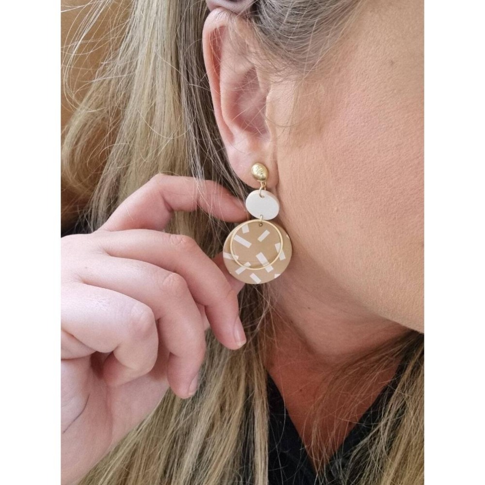 -舉飾無雙-圓形設計×吊墜耳環-細節圖6