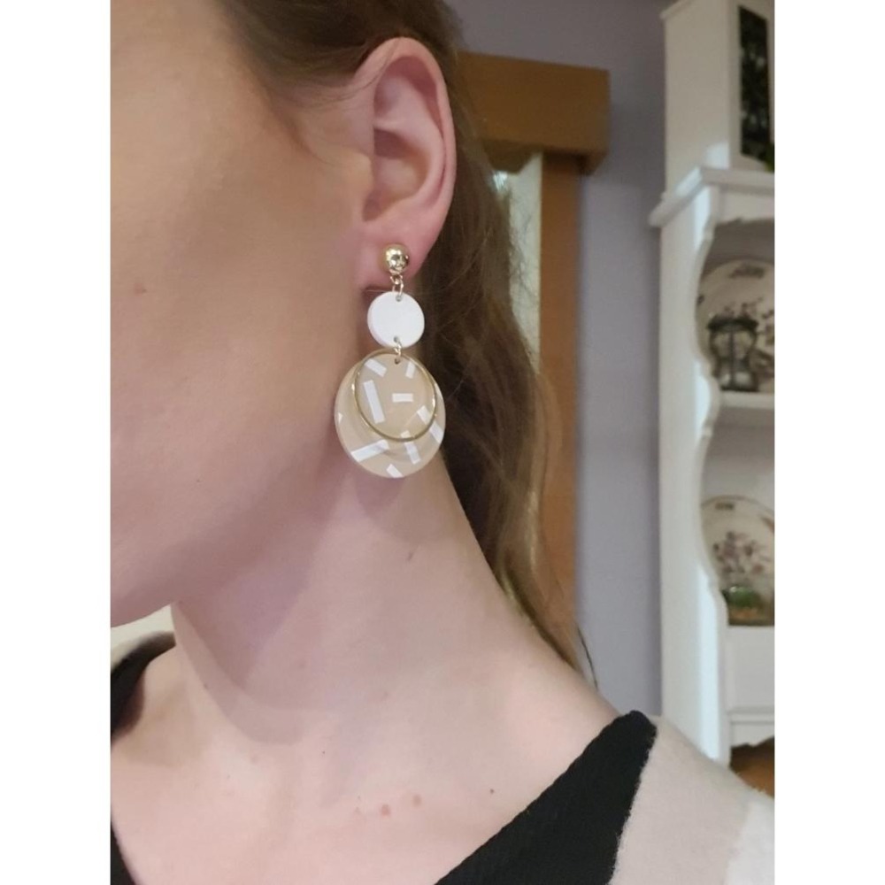 -舉飾無雙-圓形設計×吊墜耳環-細節圖7