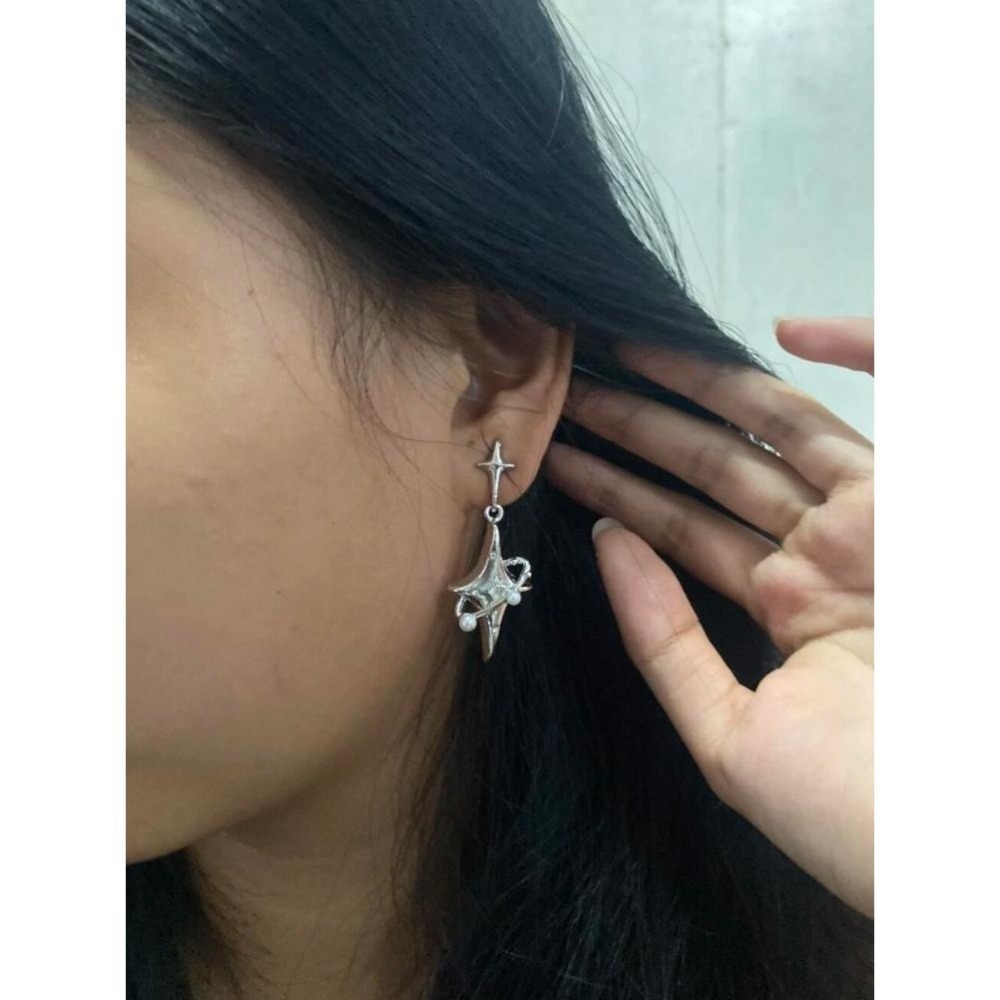 -舉飾無雙-水鑽珍珠星星設計×吊墜耳環-細節圖4