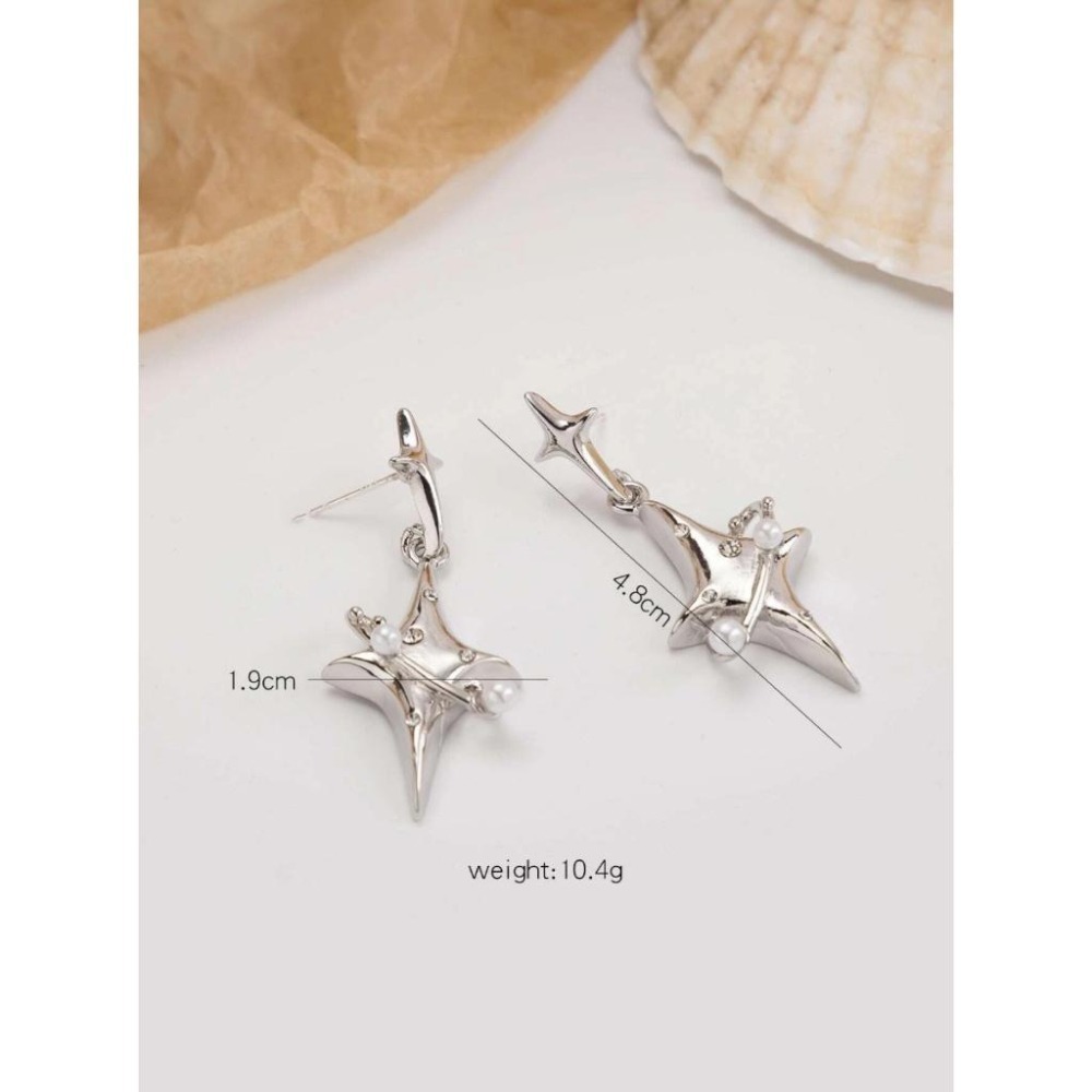 -舉飾無雙-水鑽珍珠星星設計×吊墜耳環-細節圖7