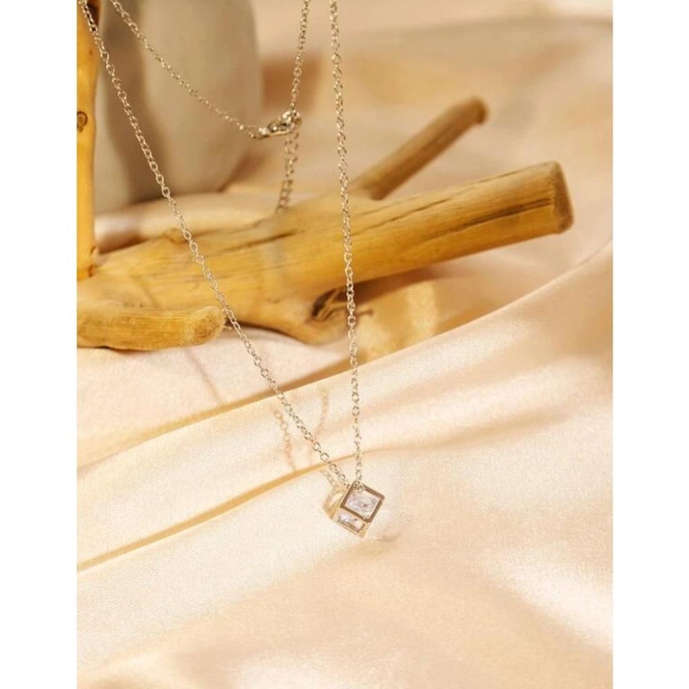 -舉飾無雙-立體方形設計×吊墜項鍊-細節圖2