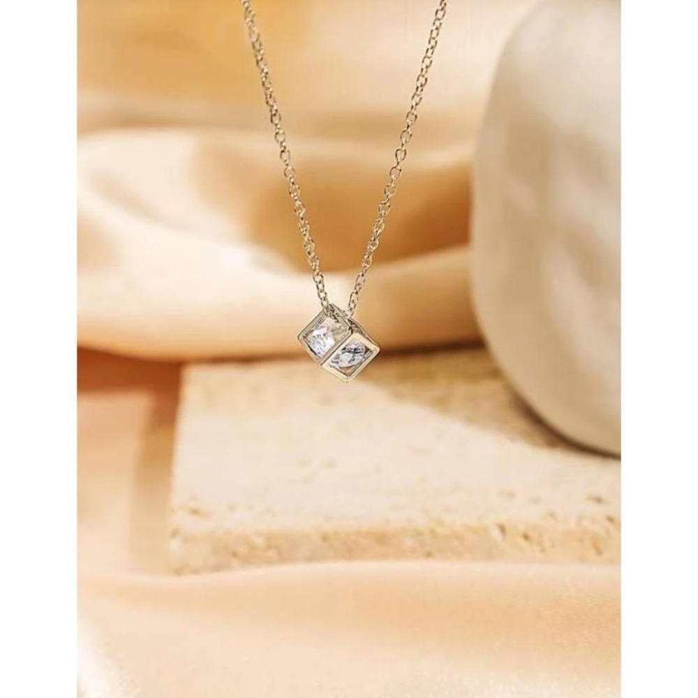 -舉飾無雙-立體方形設計×吊墜項鍊-細節圖3