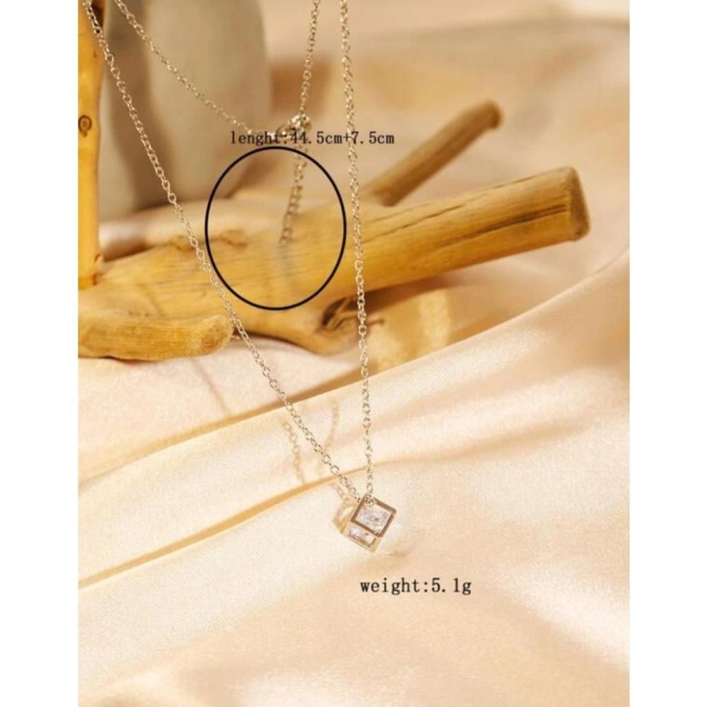 -舉飾無雙-立體方形設計×吊墜項鍊-細節圖4