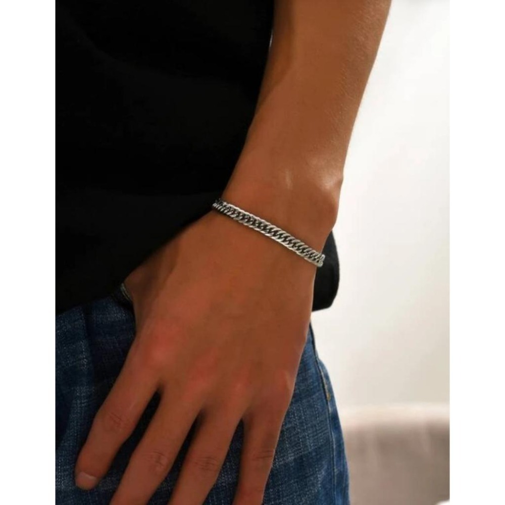 -舉飾無雙-304L不鏽鋼×男生極簡鍊條×手鍊-細節圖5