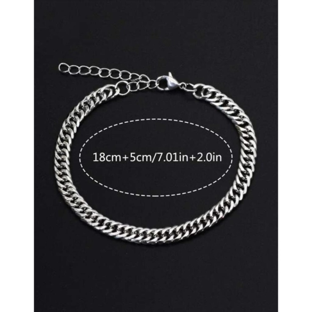 -舉飾無雙-304L不鏽鋼×男生極簡鍊條×手鍊-細節圖6