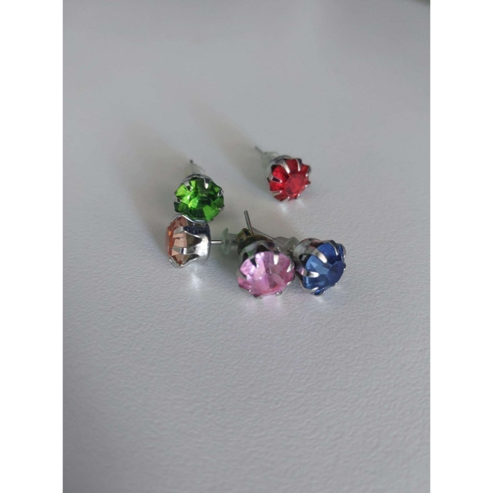 -舉飾無雙-304L不鏽鋼×彩色立方氧化鋯×耳環-細節圖3