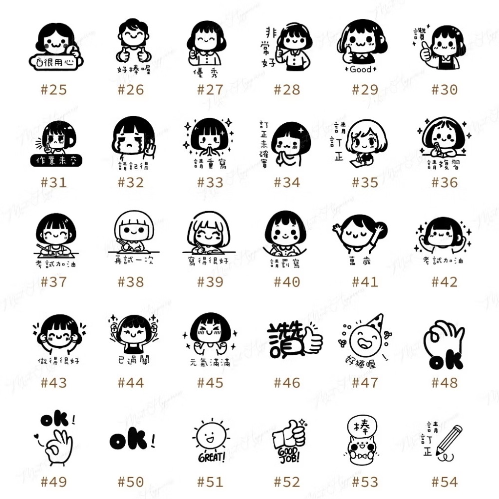 ［#65-#72］老師印章｜聯絡簿教學印章🕹️ 連續蓋章/圓形-細節圖3