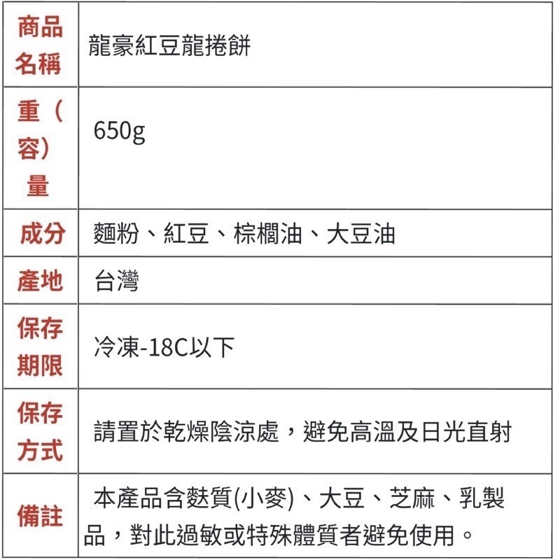 龍捲餅 紅豆 青蔥 5片/包~冷凍超商取貨🈵️799元免運費⛔限制8公斤~-細節圖2