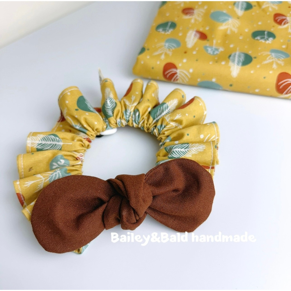 聖誕節復古系列|寵物花圈|貝利和光頭妹手作領巾-細節圖2