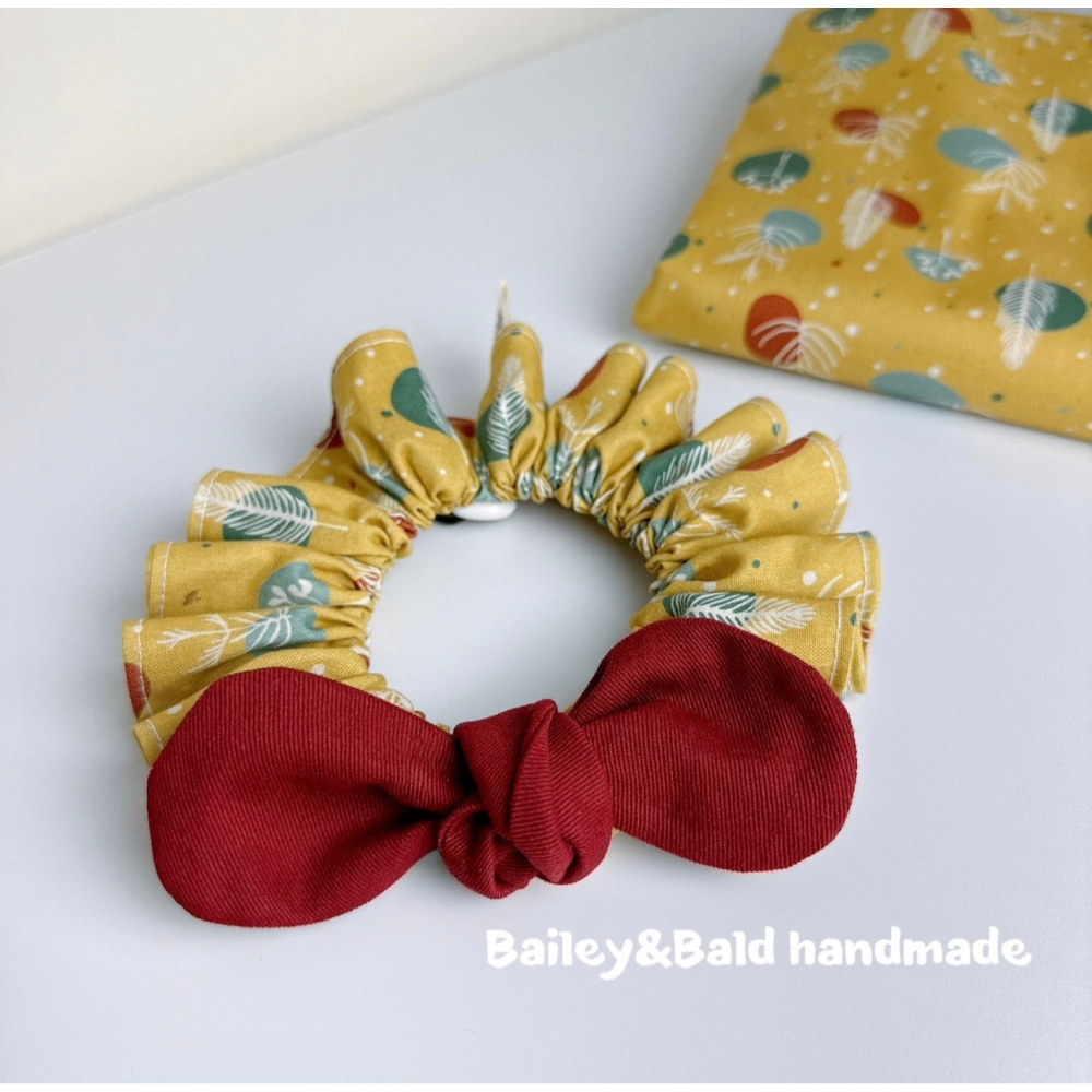 聖誕節復古系列|寵物花圈|貝利和光頭妹手作領巾-細節圖3
