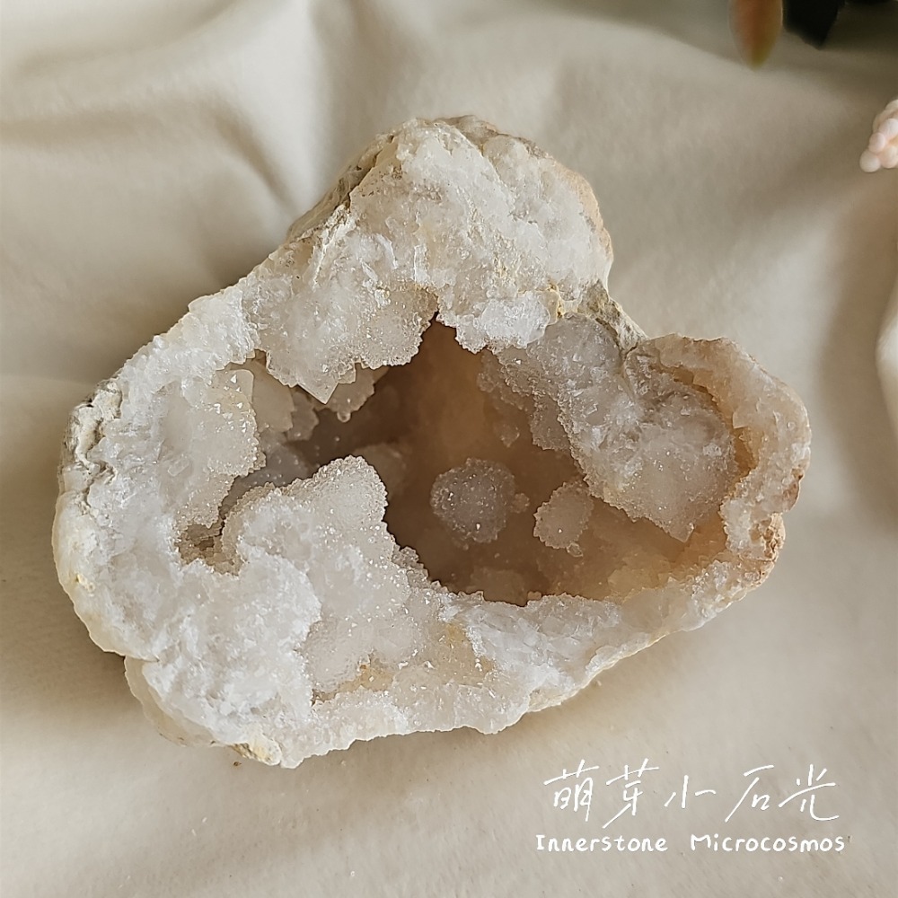 【萌芽小石光】B05-花球粗軟糖/摩洛哥白水晶原石/水晶礦石/花球粗軟糖-細節圖3