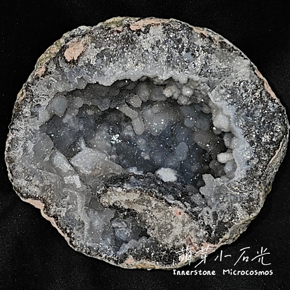 【萌芽小石光】MC03小劉海泡泡糖-灰藍啵啵球墨西哥瑪瑙水晶原石/水晶礦石-細節圖5