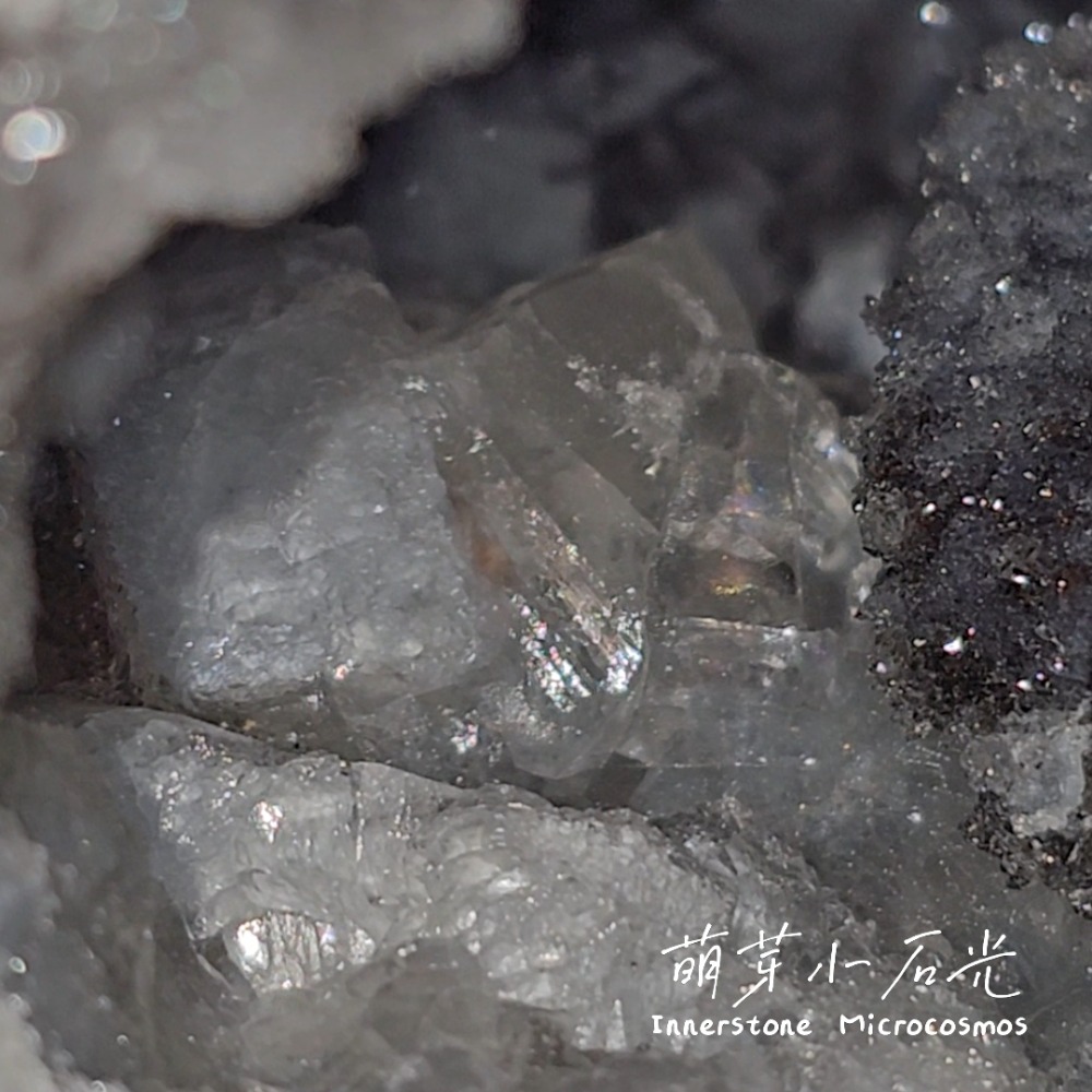 【萌芽小石光】MC03小劉海泡泡糖-灰藍啵啵球墨西哥瑪瑙水晶原石/水晶礦石-細節圖6