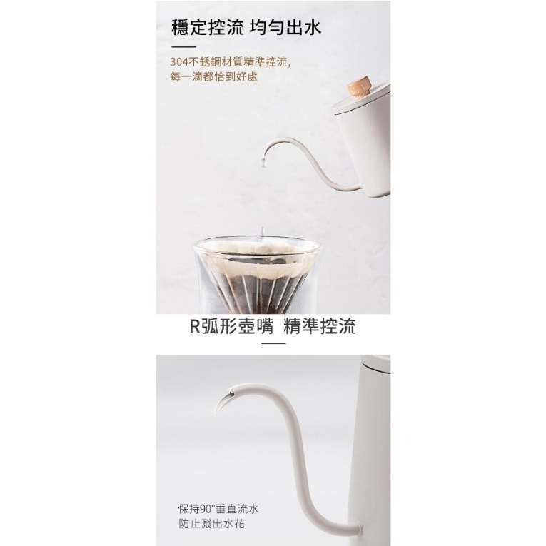 **愛洛奇**TIAMO鶴嘴細口壺 350ml B款(木柄)(黑/藍/白)-細節圖4