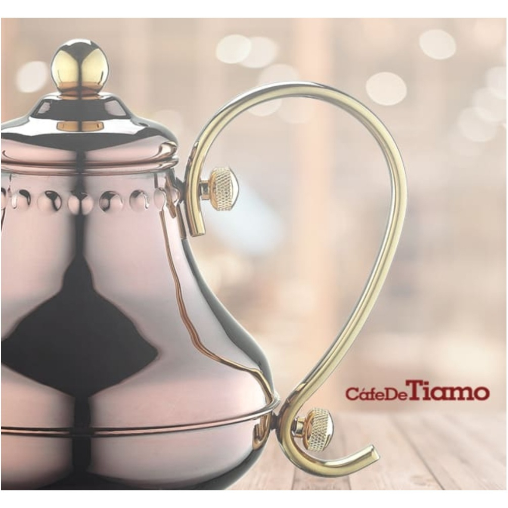 **愛洛奇**TIAMO 極細口徑 7mm 新款壺嘴細口壺 玫瑰金 420ml 適用1-3人份HA8562-細節圖2