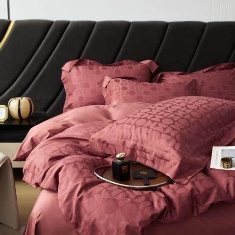 100支提花長絨棉輕奢床包四件組-細節圖2