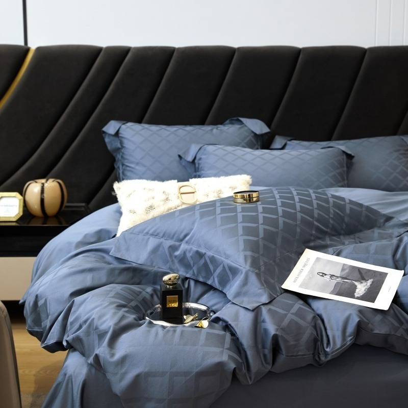 100支提花長絨棉輕奢床包四件組-細節圖5