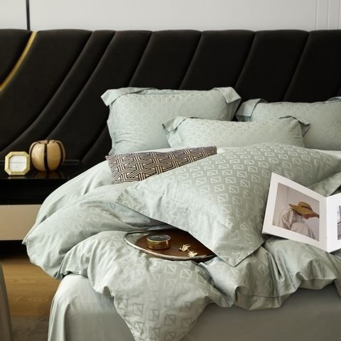 100支提花長絨棉輕奢床包四件組-細節圖6