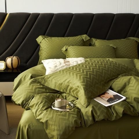 100支提花長絨棉輕奢床包四件組-細節圖9