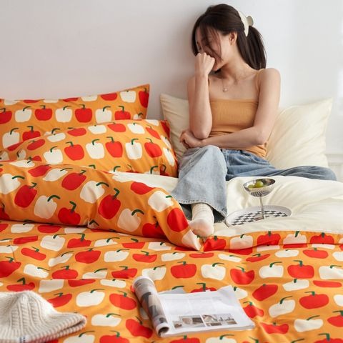 60支長絨棉韓國印花床包四件組-細節圖5