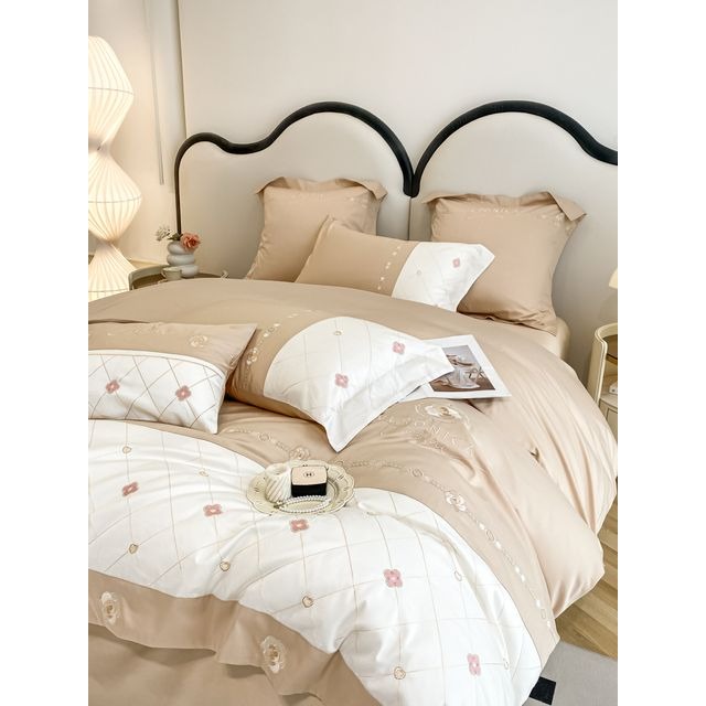 100支長絨棉維也納刺繡床包四件組-細節圖2