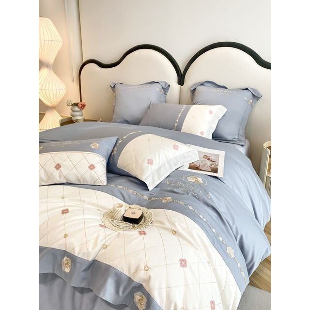 100支長絨棉維也納刺繡床包四件組-細節圖5