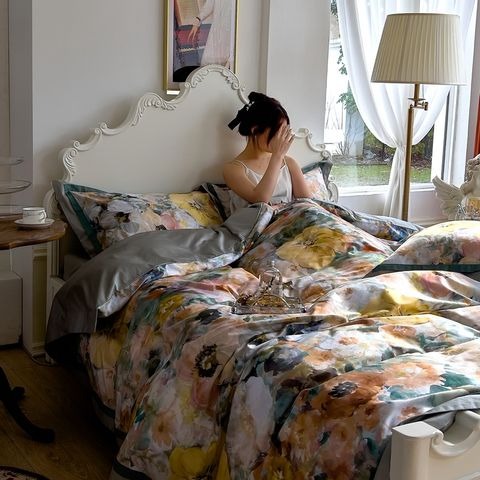 100支澳棉印花復古床包四件組-細節圖2