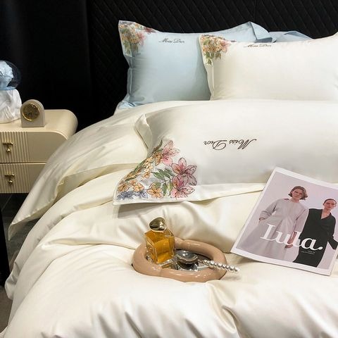 100支長絨花卉刺繡床包四件組-細節圖4