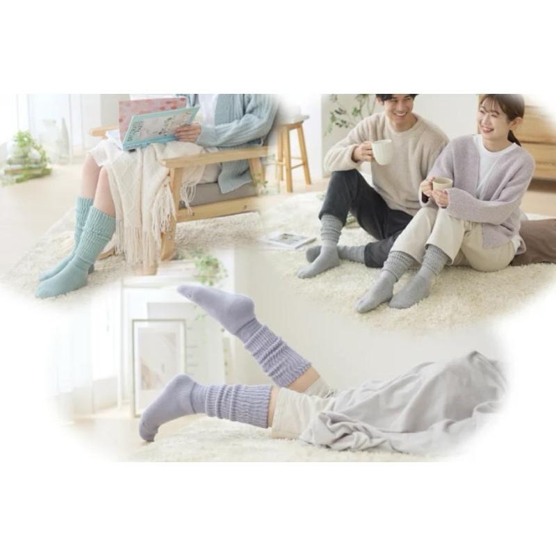 現貨 日本品牌 限定色  抗寒必備＇長輩襪 送禮羊毛襪套  OKAMOTO 保暖必備 混羊毛發熱 日本熱銷 保暖襪 襪套-細節圖5